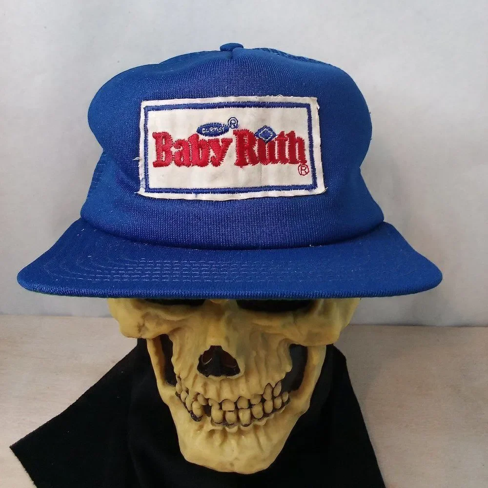 Vintage New Era Baby Ruth Patch Snap Back Trucker Hat